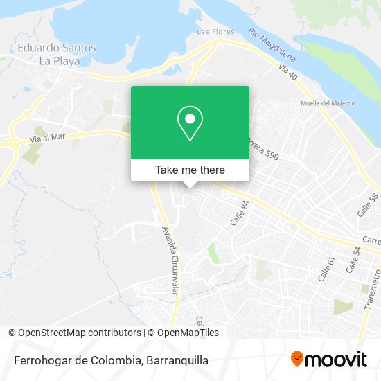 Ferrohogar de Colombia map