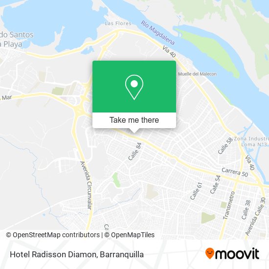 Hotel Radisson Diamon map