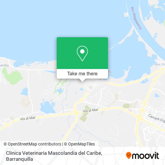 Clínica Veterinaría Mascolandia del Caribe map