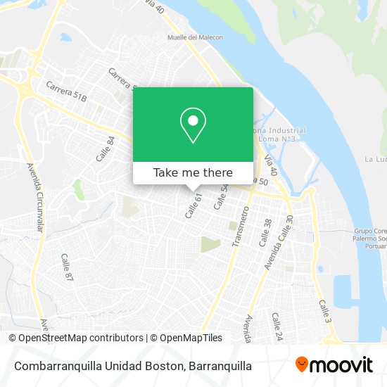 Mapa de Combarranquilla Unidad Boston