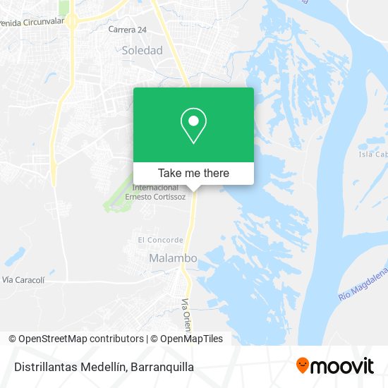 Mapa de Distrillantas Medellín