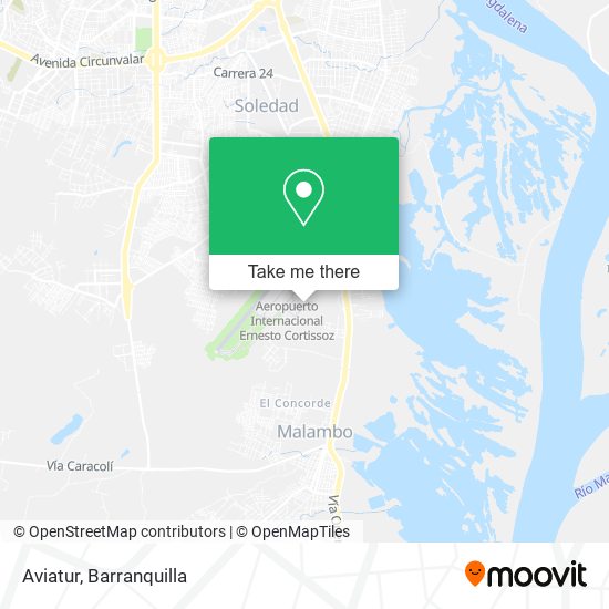 Mapa de Aviatur