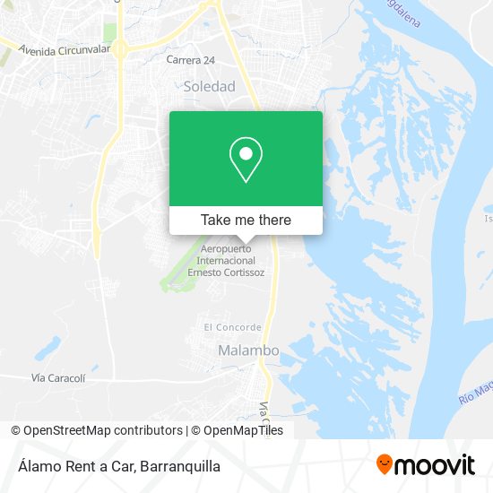 Álamo Rent a Car map