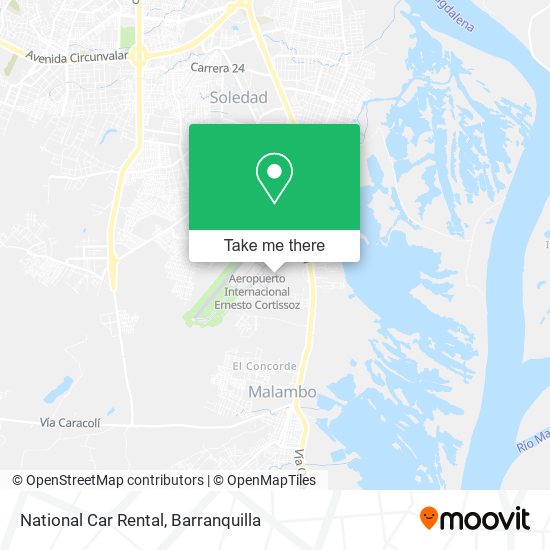 Mapa de National Car Rental