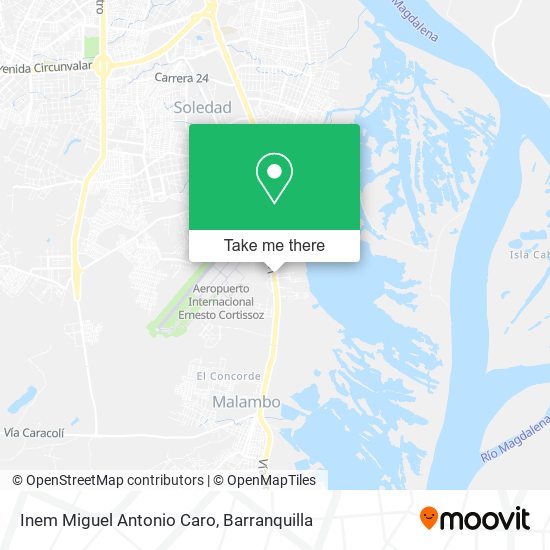 Inem Miguel Antonio Caro map