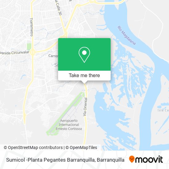 Mapa de Sumicol -Planta Pegantes Barranquilla