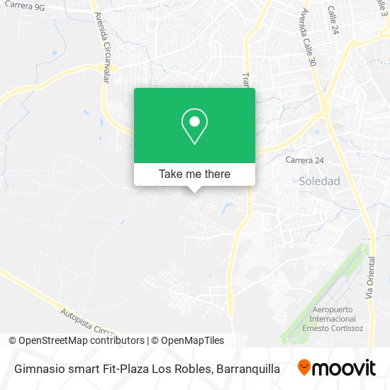 Gimnasio smart Fit-Plaza Los Robles map