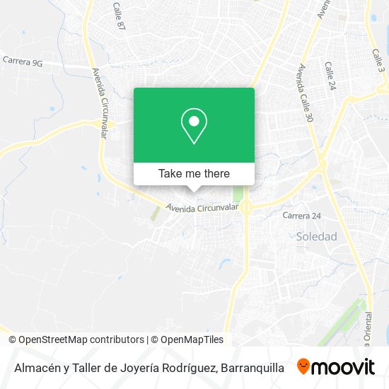 Mapa de Almacén y Taller de Joyería Rodríguez