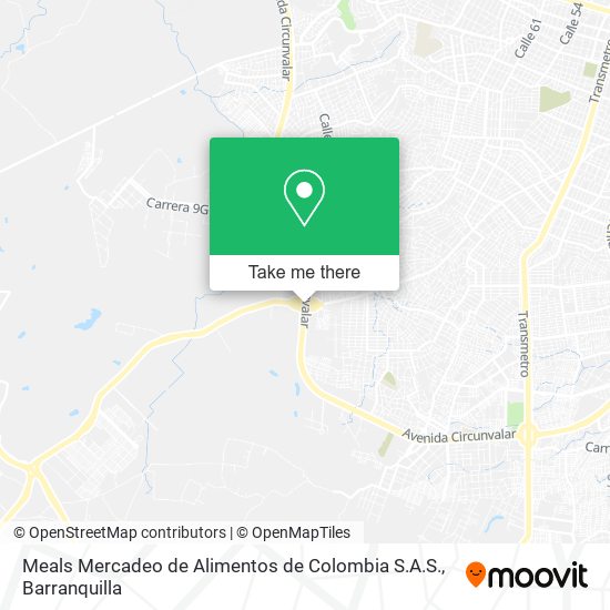 Meals Mercadeo de Alimentos de Colombia S.A.S. map