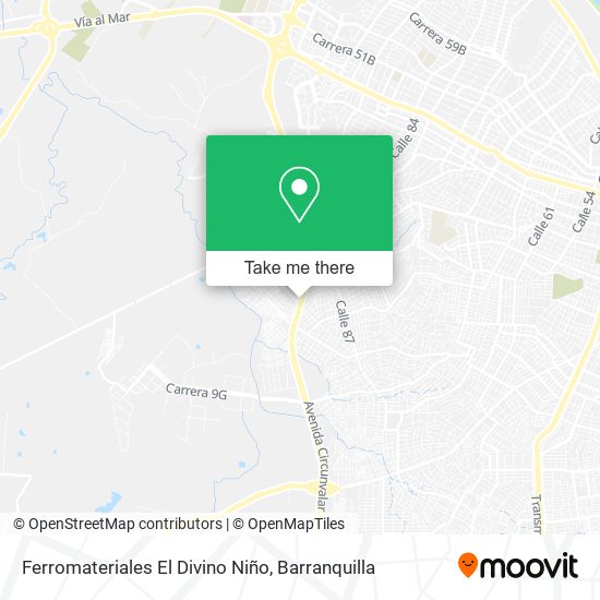Mapa de Ferromateriales El Divino Niño