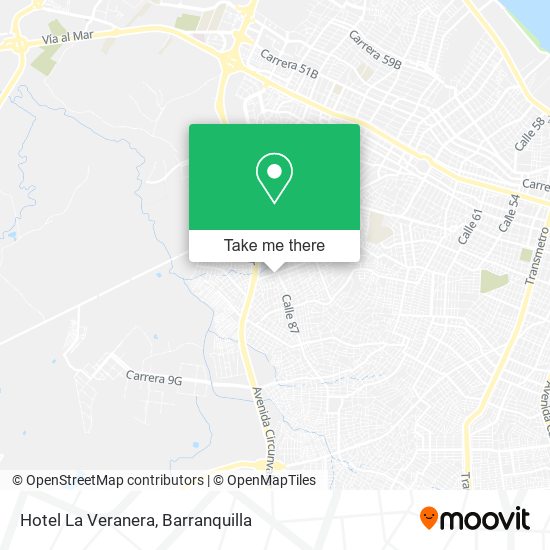 Hotel La Veranera map