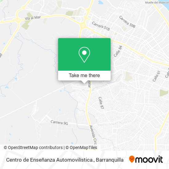 Mapa de Centro de Enseñanza Automovilística.