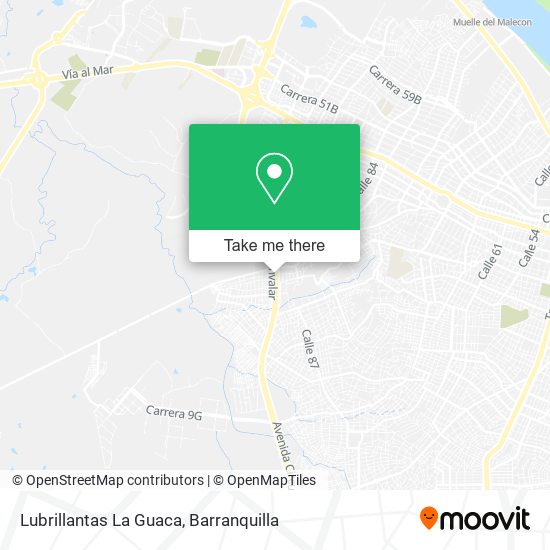 Lubrillantas La Guaca map