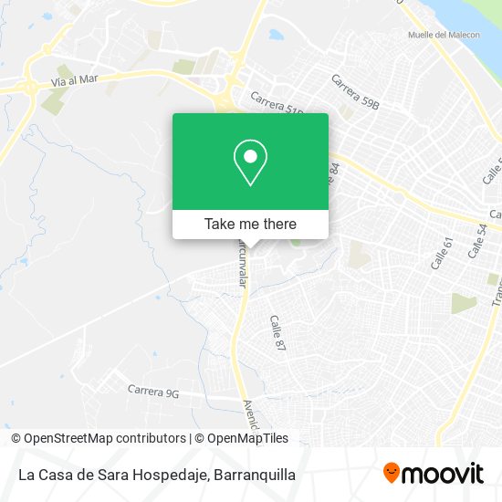 La Casa de Sara Hospedaje map
