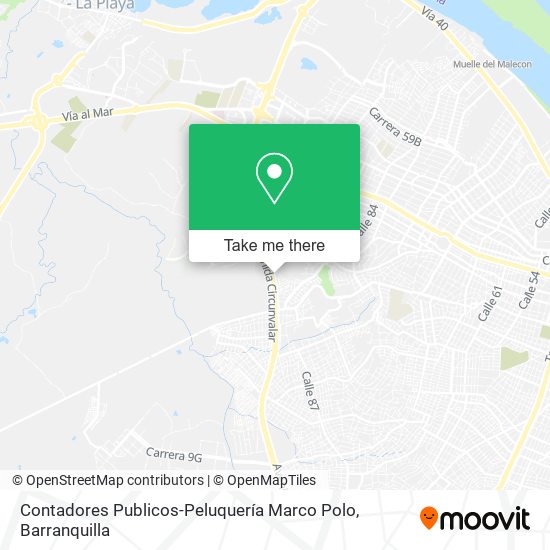 Mapa de Contadores Publicos-Peluquería Marco Polo