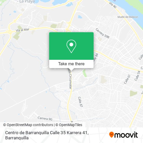 Mapa de Centro de Barranquilla Calle 35 Karrera 41