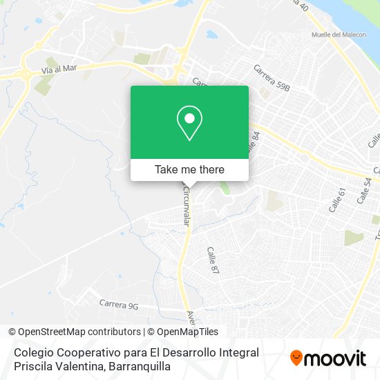 Mapa de Colegio Cooperativo para El Desarrollo Integral Priscila Valentina