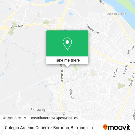 Colegio Arsenio Gutiérrez Barbosa map