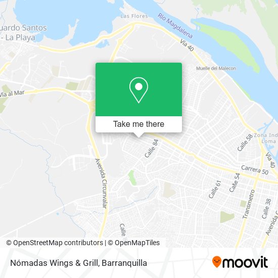 Nómadas Wings & Grill map