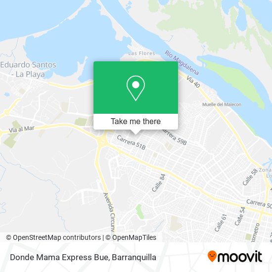 Donde Mama Express Bue map