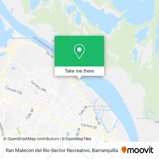 Ran Malecón del Río-Sector Recreativo map