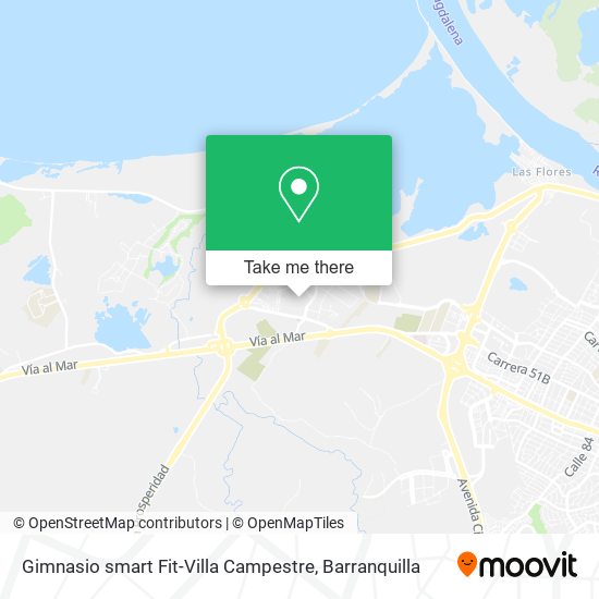 Mapa de Gimnasio smart Fit-Villa Campestre