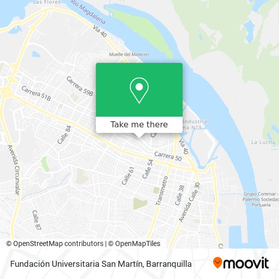 Fundación Universitaria San Martín map