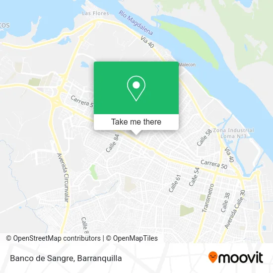 Banco de Sangre map
