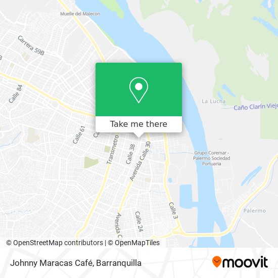 Johnny Maracas Café map