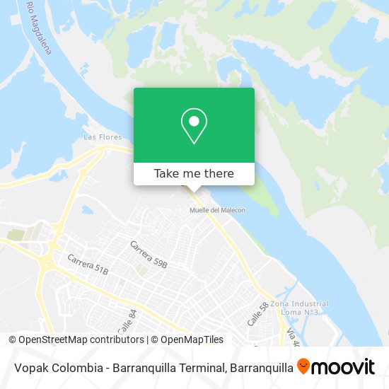Mapa de Vopak Colombia - Barranquilla Terminal