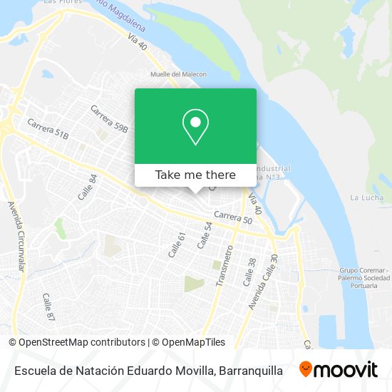 Mapa de Escuela de Natación Eduardo Movilla