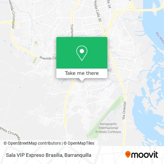 Mapa de Sala VIP Expreso Brasilia