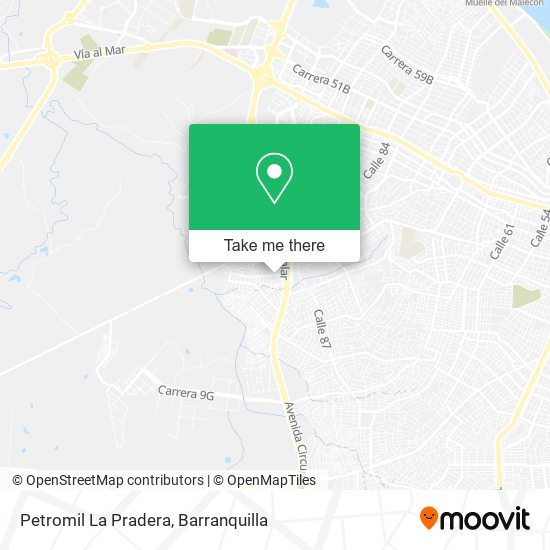 Petromil La Pradera map