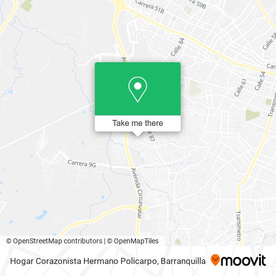 Mapa de Hogar Corazonista Hermano Policarpo