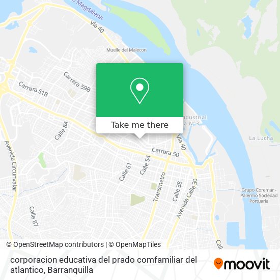 corporacion educativa del prado comfamiliar del atlantico map