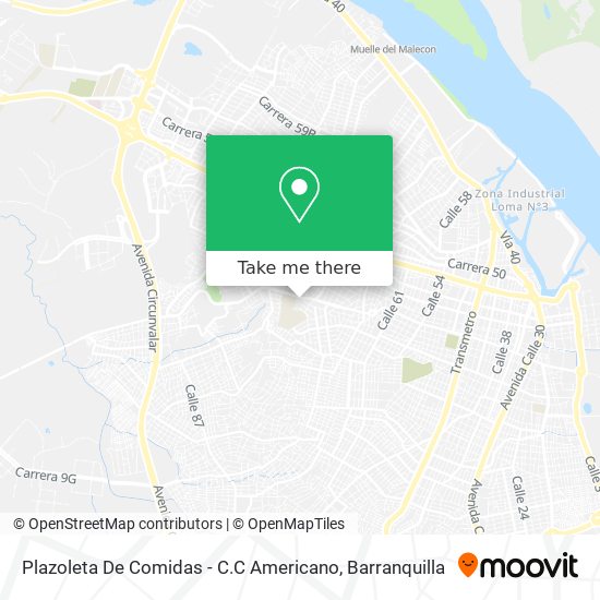 Mapa de Plazoleta De Comidas - C.C Americano