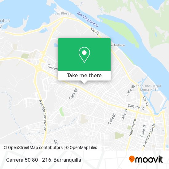 How to get to Carrera 50 80 - 216 in Barranquilla by Bus?