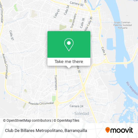 Mapa de Club De Billares Metropolitano