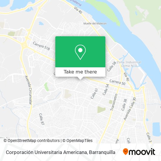 Corporación Universitaria Americana map