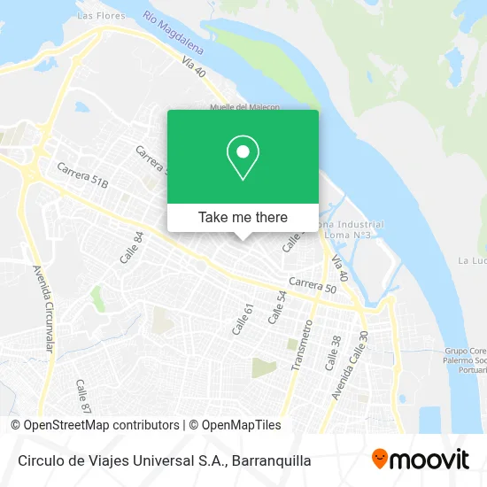 Circulo de Viajes Universal S.A. map