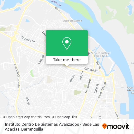 Mapa de Instituto Centro De Sistemas Avanzados - Sede Las Acacias