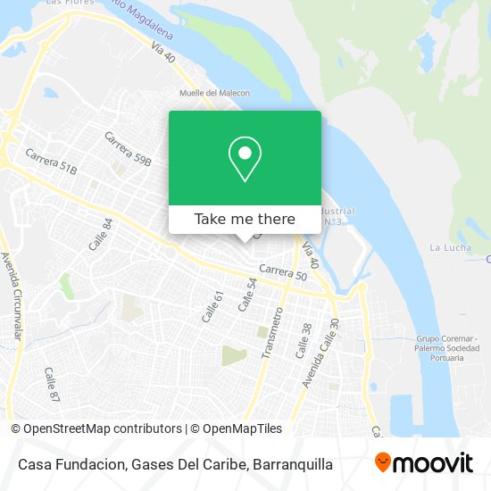 Casa Fundacion, Gases Del Caribe map