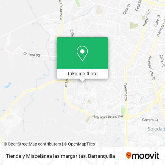 Mapa de Tienda y Miscelánea las margaritas