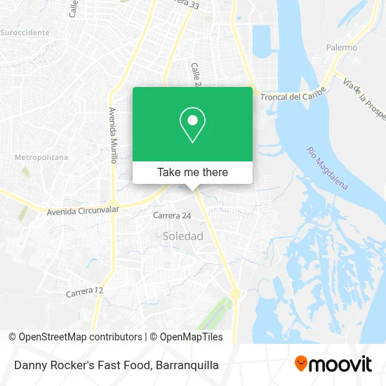 Danny Rocker's Fast Food map