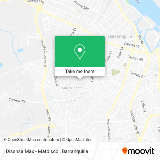 Disensa Max - Matdiscol map