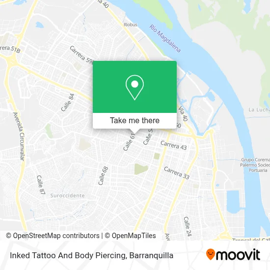 Inked Tattoo And Body Piercing map