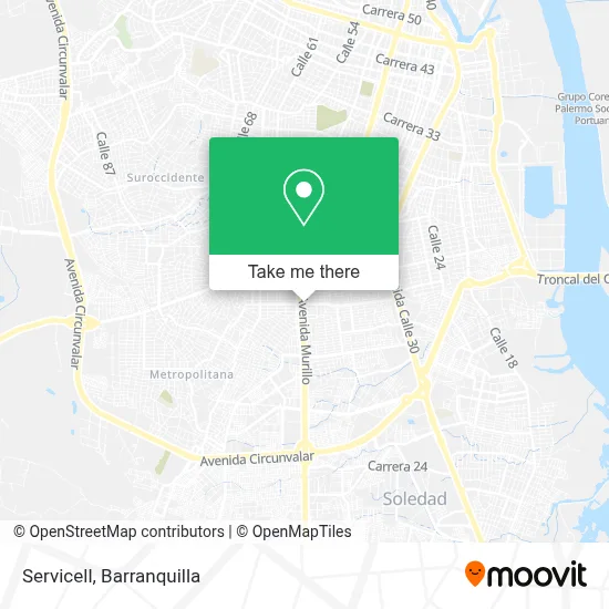 Servicell map