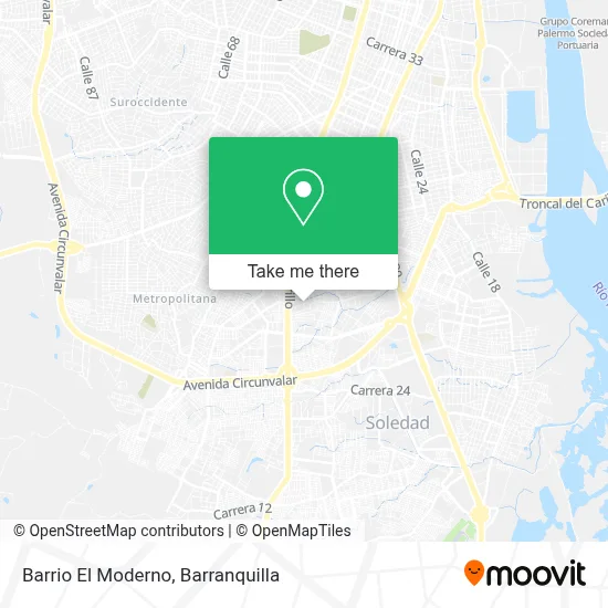 Barrio El Moderno map