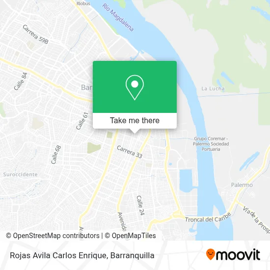 Rojas Avila Carlos Enrique map