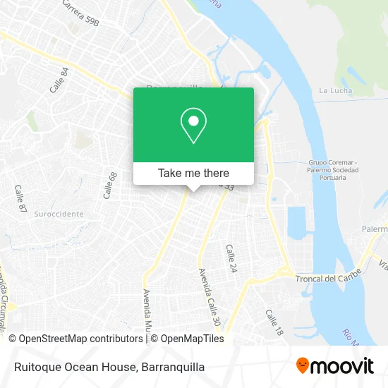Ruitoque Ocean House map